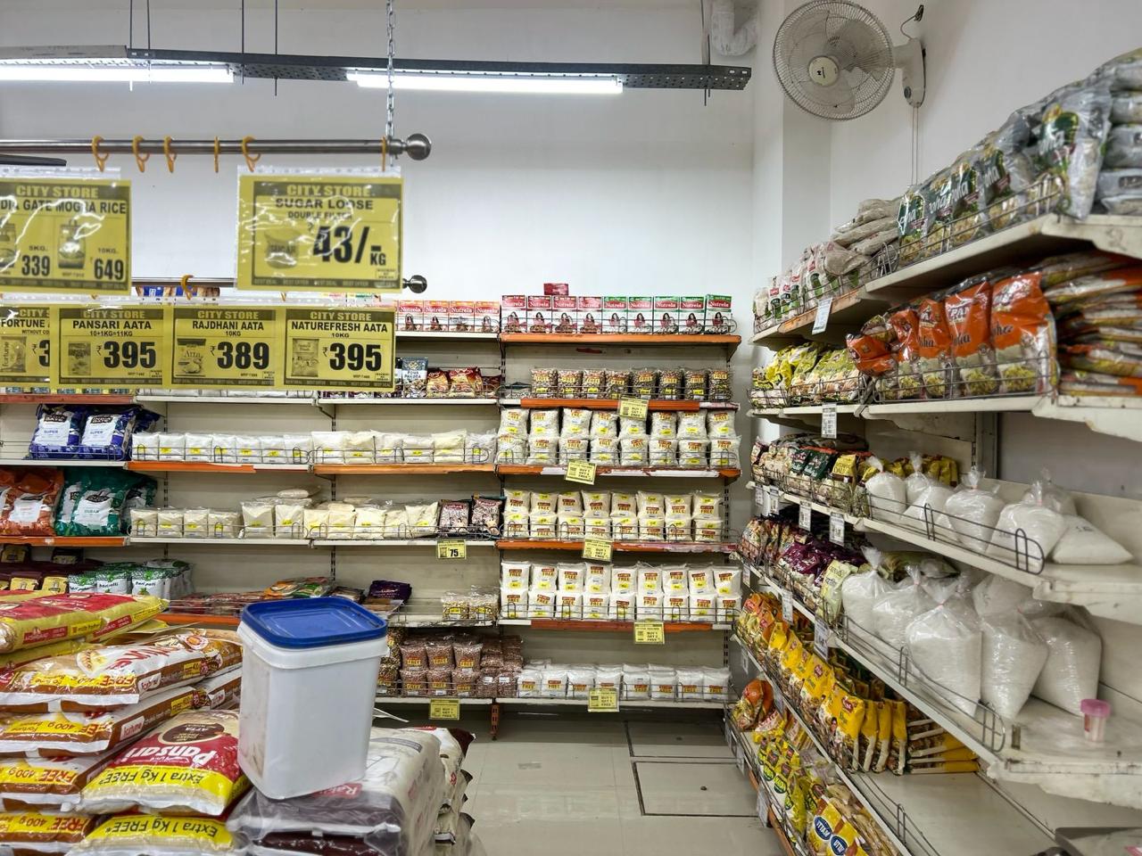 Atta, rice and grains aisle